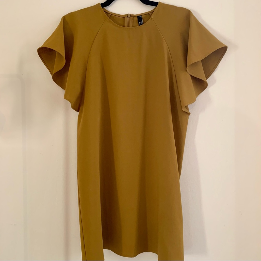 Zara TRF Mustard Gold Cocktail Dress, Size S *MOVING SALE